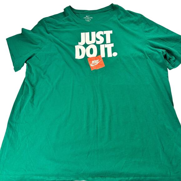 The Nike Tee Mens T-Shirt 3XLT Green Athletic Just Do It - Picture 1 of 5